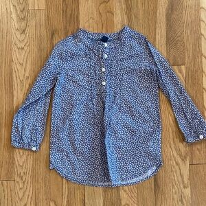 GAP Kids Blue Patterned Button Down Shirt toddler size 4